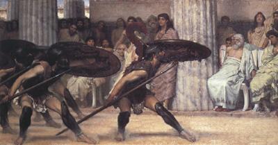 Alma-Tadema, Sir Lawrence A Pyrrhic Dance (mk23) china oil painting image